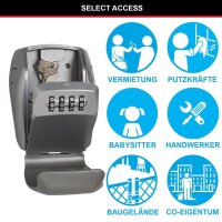 Master Lock® 5415EURD Schlüsseltresor silber, Zahlenschloss, 10,5 x 4,6 x 13,2 cm, 1 St.