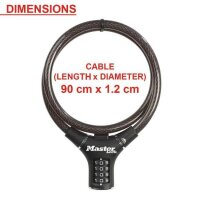 Master Lock® Fahrradschloss 8229EURDPRO schwarz 90,0...