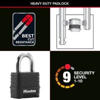 Master Lock® Vorhängeschloss M178EURD schwarz, 1 St.