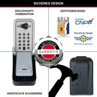 Master Lock® 5426EURD Schlüsseltresor silber, Zahlenschloss, 10,3 x 7,5 x 17,3 cm, 1 St.