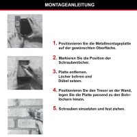 Master Lock® 5423EURD Schlüsseltresor grau, Zahlenschloss, 7,9 x 5,2 x 11,7 cm, 1 St.
