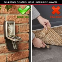 Master Lock® 5423EURD Schlüsseltresor grau, Zahlenschloss, 7,9 x 5,2 x 11,7 cm, 1 St.