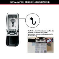 Master Lock® 5423EURD Schlüsseltresor grau, Zahlenschloss, 7,9 x 5,2 x 11,7 cm, 1 St.