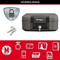 Master Lock® Dokumentenkassette feuerfest LCHW20101 DIN A4 Zylinderschloss