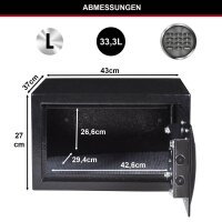 Master Lock® Tresor X125ML schwarz 43,0 x 37,0 x 27,0 cm