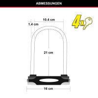 Master Lock® Fahrradschloss 8279EURDPRO schwarz, 1 St.