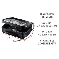 Master Lock® Tragbarer Tresor P008EML schwarz 15,0 x 20,3 x 6,6 cm