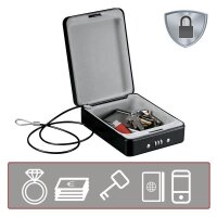 Master Lock® Tragbarer Tresor P005CEURBLKHRO schwarz 15,0 x 20,3 x 6,6 cm