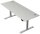 Kerkmann Move 2 Plus elektrisch höhenverstellbarer Schreibtisch lichtgrau rechteckig, T-Fuß-Gestell silber 200,0 x 80,0 cm