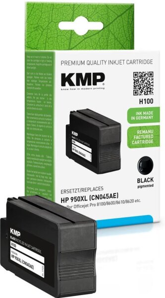 KMP H100 schwarz Druckerpatrone kompatibel zu HP 950XL (CN045AE)