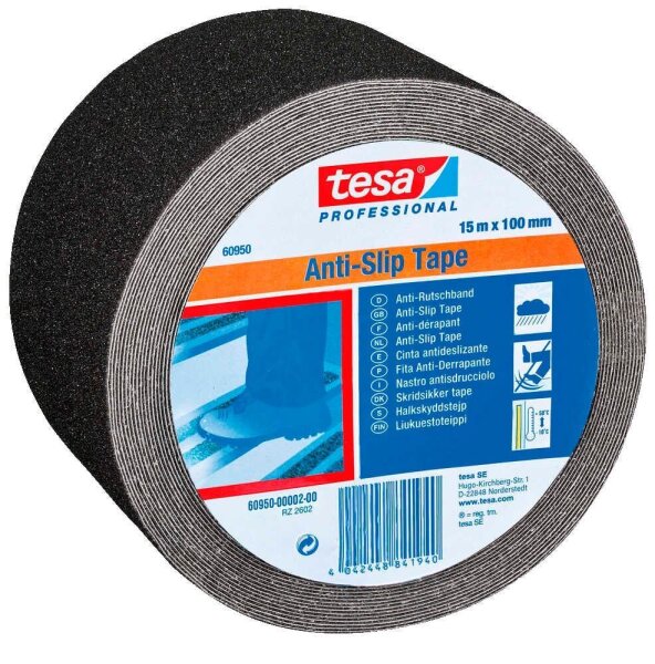 tesa Anti-Rutsch-Band Professional 60950 schwarz 100,0 mm x 15,0 m