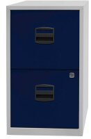 BISLEY Home PFA 2 Hängeregistraturschrank lichtgrau, oxfordblau 2 Schubladen 41,3 x 40,0 x 67,2 cm, 1 St.