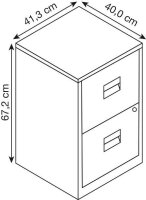BISLEY Home PFA 2 Hängeregistraturschrank lichtgrau,...