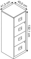 BISLEY Home PFA 4 Hängeregistraturschrank lichtgrau...