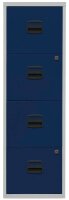 BISLEY Home PFA 4 Hängeregistraturschrank lichtgrau, oxfordblau 4 Schubladen 41,3 x 40,0 x 132,1 cm, 1 St.
