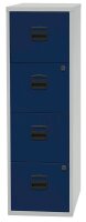 BISLEY Home PFA 4 Hängeregistraturschrank lichtgrau, oxfordblau 4 Schubladen 41,3 x 40,0 x 132,1 cm, 1 St.