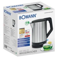 BOMANN Wasserkocher WKS 3002 CB schwarz 1,5 l 2.200 W
