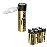 ANSMANN USB-Akkus mit Ladekabel Premium Li-Ion Mignon AA...