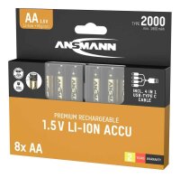 ANSMANN USB-Akkus mit Ladekabel Premium Li-Ion Mignon AA...