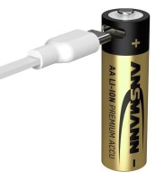 ANSMANN USB-Akkus mit Ladekabel Premium Li-Ion Mignon AA 1.800 mAh, 8 St.