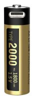 ANSMANN USB-Akkus mit Ladekabel Premium Li-Ion Mignon AA 1.800 mAh, 8 St.