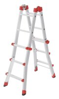 Hailo Gelenkleiter M80 silber 4x 3 Sprossen, H: 89,9 cm