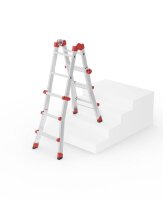 Hailo Gelenkleiter M80 silber 4x 3 Sprossen, H: 89,9 cm