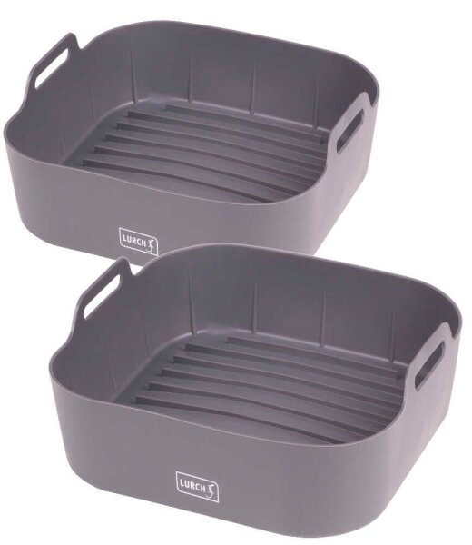 LURCH Backformen für Heißluftfritteuse S 00070205 Silikon Ø 17,0 x 17,0 cm, 2 St.