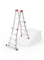 Hailo Gelenkleiter M80 silber 4x 4 Sprossen, H: 115,0 cm