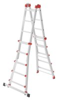 Hailo Gelenkleiter M80 silber 4x 5 Sprossen, H: 141,0 cm