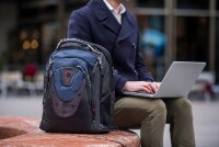 WENGER Laptop-Rucksack Ibex Kunstfaser schwarz/blau bis 43,2 cm (17 Zoll)