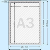 SPRINTIS  Klapprahmen silber 29,7 x 42,0 cm, 3 St.