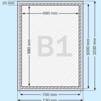 SPRINTIS  Klapprahmen silber 70,0 x 100,0 cm, 1 St.