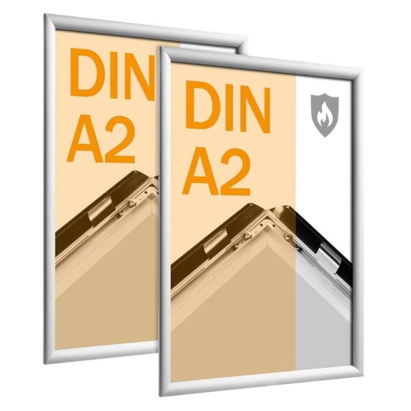 SPRINTIS  Brandschutz-Klapprahmen silber 42,0 x 59,4 cm, 2 St.