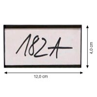 SPRINTIS Etikettenhalter magnetisch schwarz 12,0 x 4,0 cm, 100 St.