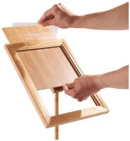 SPRINTIS Infoständer BAMBOO Holz DIN A4 21,0 x 29,7 x 80,0 - 120,0 cm, 1 St.