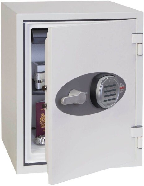 phoenix Tresor Titan II FS1283E R2 mit Feuerschutz signalweiß 40,0 x 44,0 x 51,5 cm