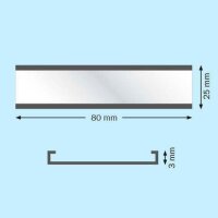 SPRINTIS Etikettenhalter magnetisch schwarz 8,0 x 2,5 cm, 2x 100 St.