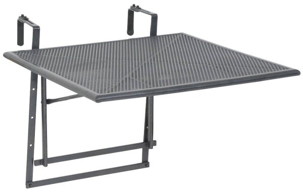 greemotion Toulouse Balkonhängetisch quadratisch Stahl grau 70,0 x 88,0 x 47,0 - 79,0 cm, 1 St.