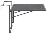greemotion Toulouse Balkonhängetisch quadratisch Stahl grau 70,0 x 88,0 x 47,0 - 79,0 cm, 1 St.
