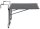 greemotion Toulouse Balkonhängetisch quadratisch Stahl grau 70,0 x 88,0 x 47,0 - 79,0 cm, 1 St.