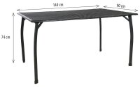 greemotion Gartentisch Toulouse grau rechteckig 140,0 x...