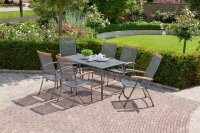 greemotion Gartentisch Toulouse grau rechteckig 140,0 x 90,0 x 74,0 cm