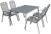 greemotion Gartentisch Toulouse grau rechteckig 140,0 x 90,0 x 74,0 cm