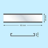 SPRINTIS Etikettenhalter magnetisch schwarz 6,0 x 1,5 cm,...