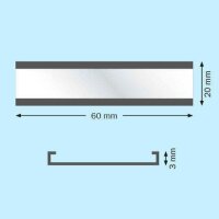 SPRINTIS Etikettenhalter magnetisch schwarz 6,0 x 2,0 cm,...