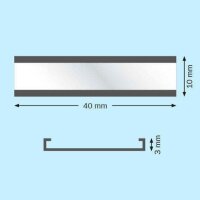 SPRINTIS Etikettenhalter magnetisch schwarz 4,0 x 1,0 cm,...