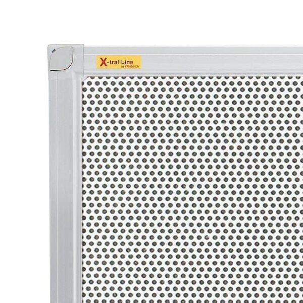 FRANKEN Magnetpinnwand PinnMag X-tra! Line 90,0 x 60,0 cm Metallgitter silber