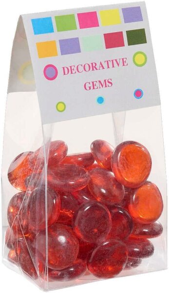 GLOREX Muggelsteine orange Glasnuggets Ø 20,0 mm, 200,0 g, 1 Pack