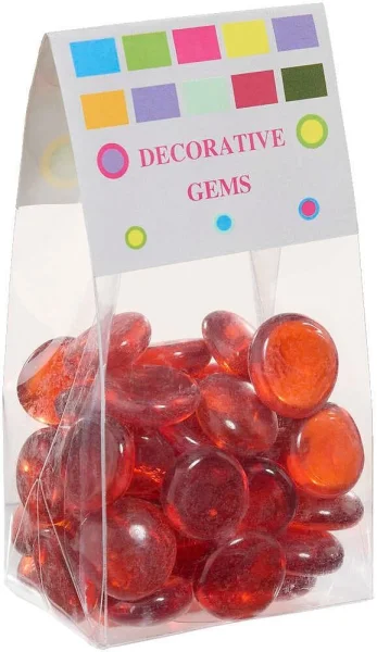 GLOREX Muggelsteine orange Glasnuggets Ø 20,0 mm,...